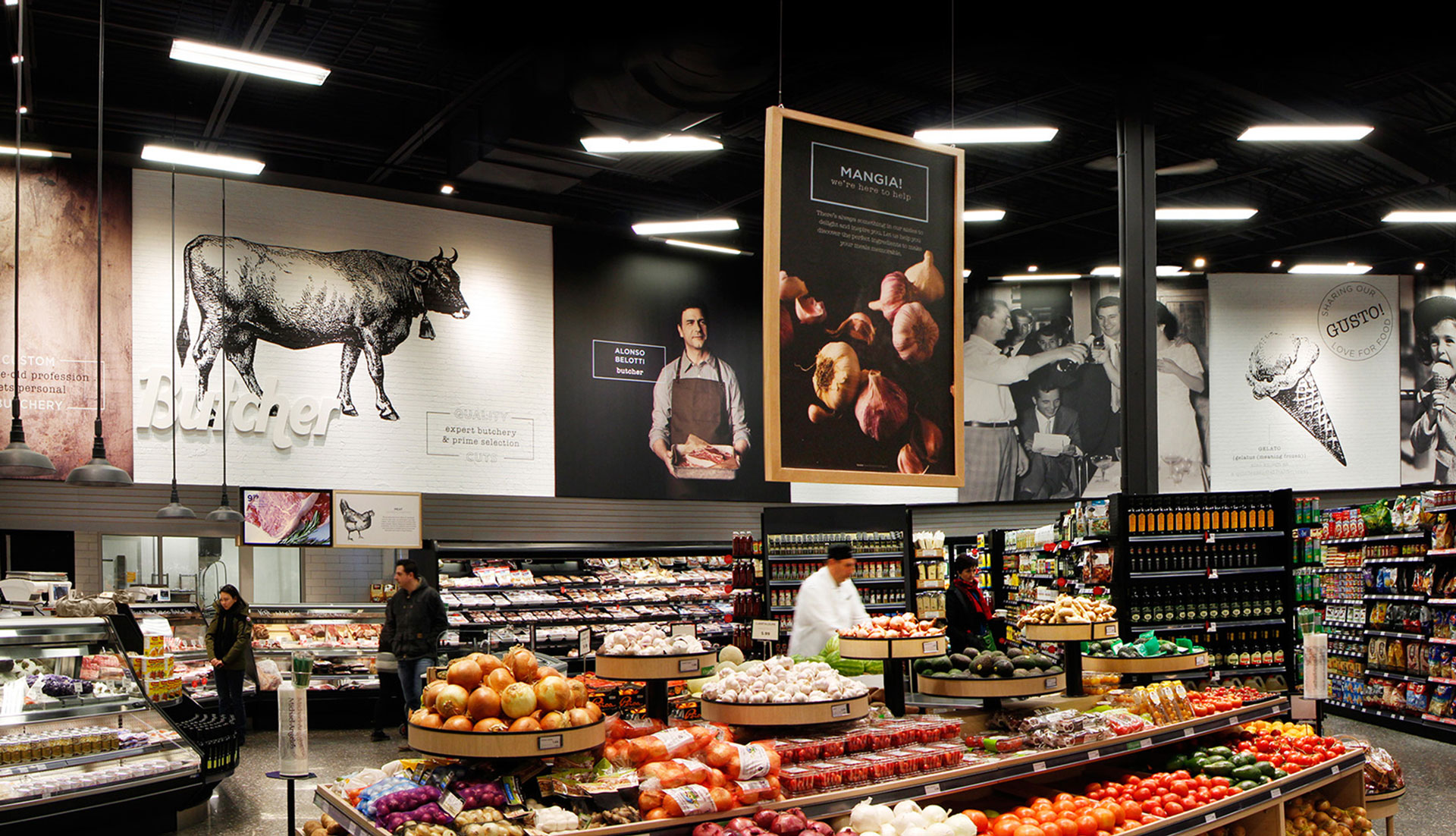 Grocery store interior