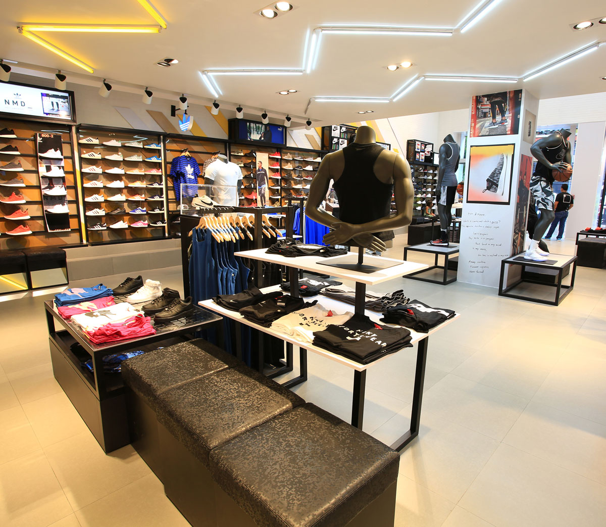 Sports apparel store interior